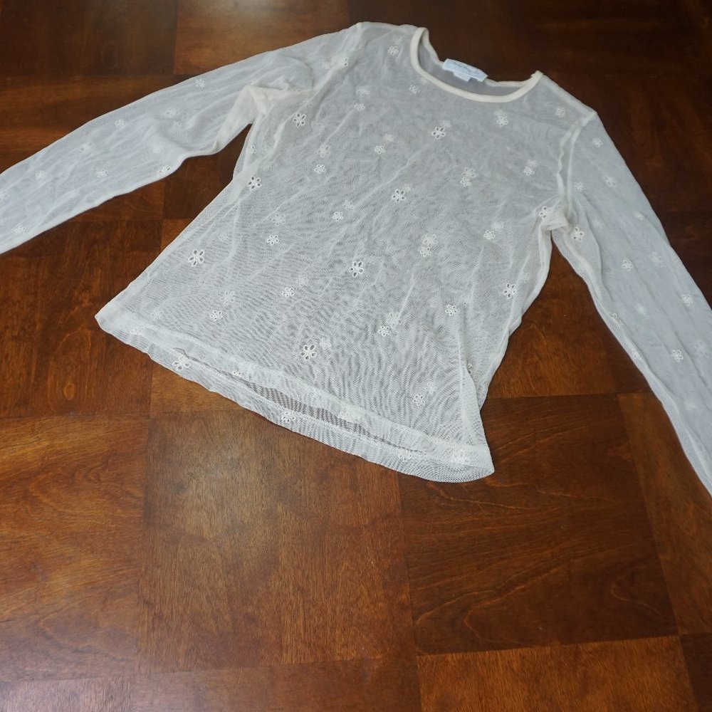 Cream Sheer Top